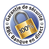 Garantie de sécuritié 100% RBC Banque en direct